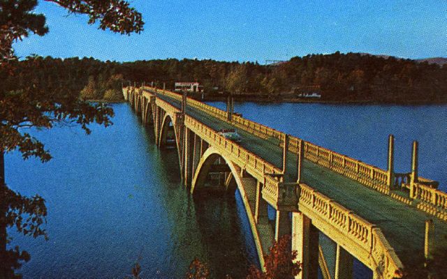 Lake Hamilton, showing Bridge on Highway 7